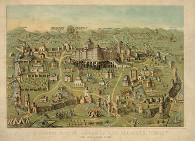 1871年にソロモンの神殿があるエルサレムの古代都市 作： Unbekannt Unbekannt